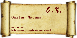 Oszter Natasa névjegykártya